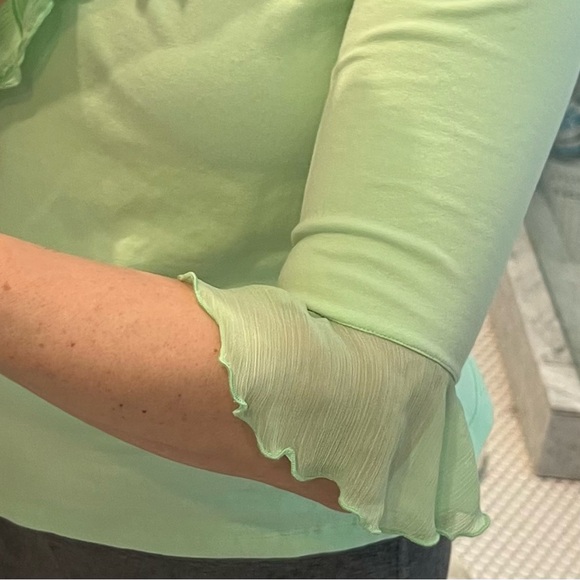 Ruby Rd. Mint Green Top with Ruffles - Picture 6 of 6